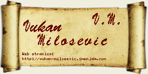Vukan Milošević vizit kartica
